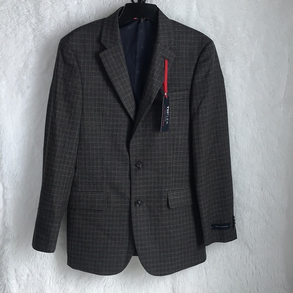 Tommy Hilfiger Mens Suit Separate Brown Size 38 Long Blazer Modern $295